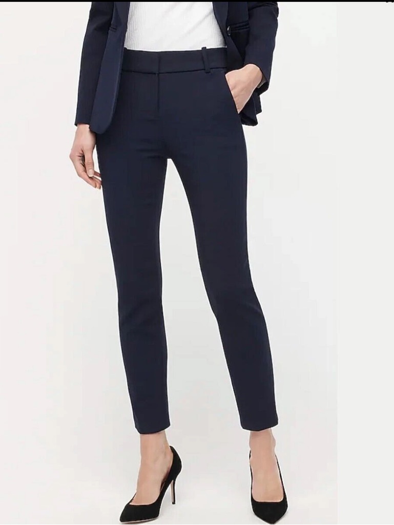 J Crew Tall Cameron Slim Cropped 365 Navy Pants